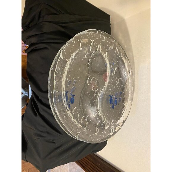 Original Vetro Glass Italian Art Glass "Fish" Serving Platters (Pair) | Empoli, - Picture 10 of 12